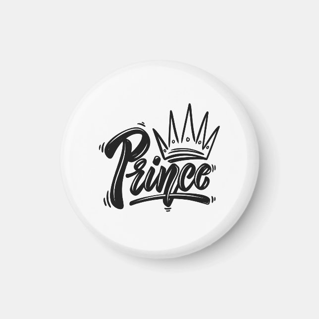 Prince Name with Crown tshirt Magnet (Front)