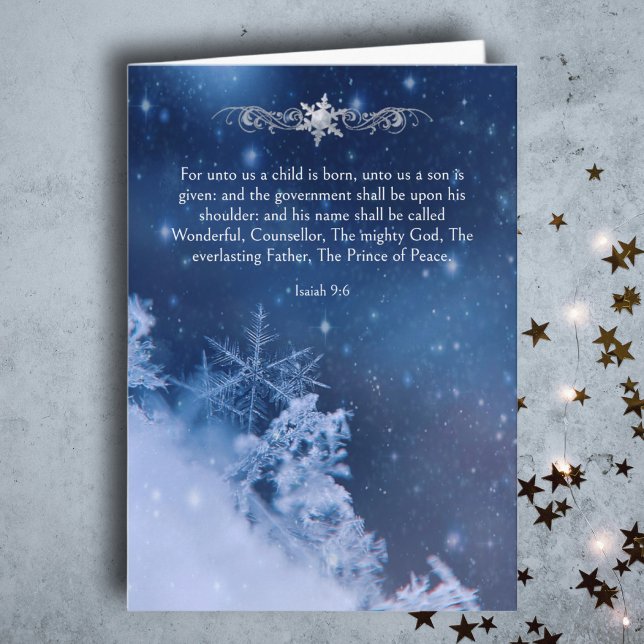 Prince Of Peace Jesus Christ Bible Verse Christmas Card (Creator Uploaded)