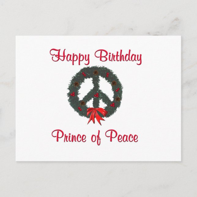 Prince of Peace Wreath Postcard (Front)