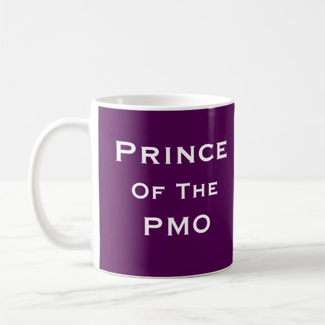Prince of PMO Man Project Manager Funny Nickname Coffee Mug (Left)