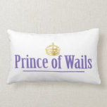 Prince of Wails / Princess of Wails Lumbar Cushion<br><div class="desc">A hilarious design just in time for the Royal Baby, or your own baby! Prince of Wails and Princess of Wails is a great take off on Prince of Wales and Princess of Wales. Give this as a gift at a baby shower or little one's birthday party. With a gold...</div>