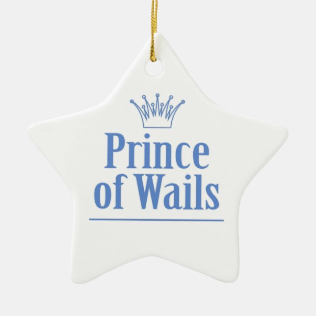 Prince of Wails / Princess of Wails v2 Ceramic Tree Decoration (Front)