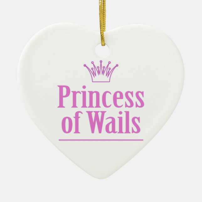 Prince of Wails / Princess of Wails v2 Ceramic Tree Decoration (Front)