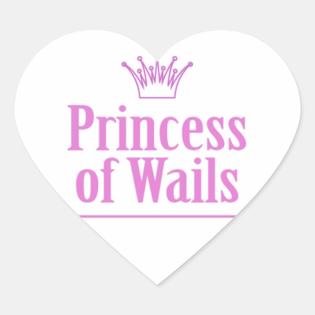 Prince of Wails / Princess of Wails v2 Heart Sticker (Front)