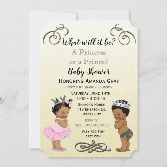 Prince or Princess Baby Shower Invitation (Front)