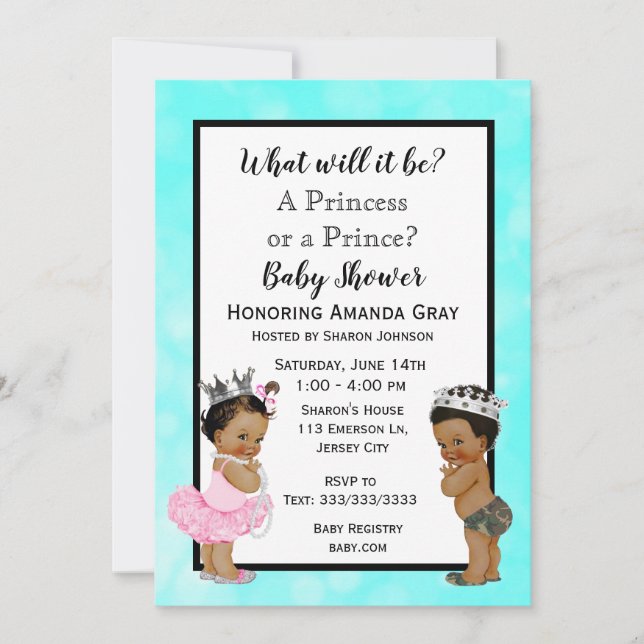 Prince or Princess Baby Shower Invitation (Front)