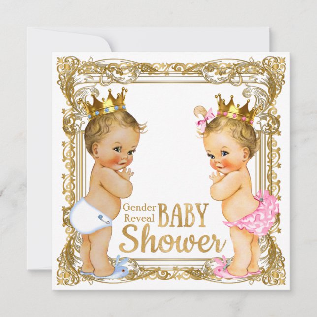 Prince or Princess Gender Reveal Baby Shower Invitation (Front)