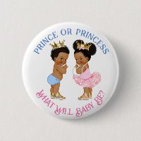 Prince or Princess Gender Reveal Pink Blue Gold
