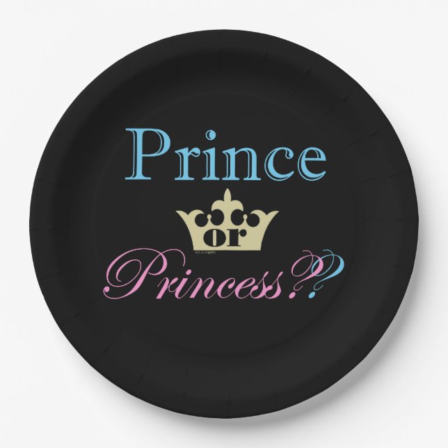 Prince or Princess? Paper Plate (Front)