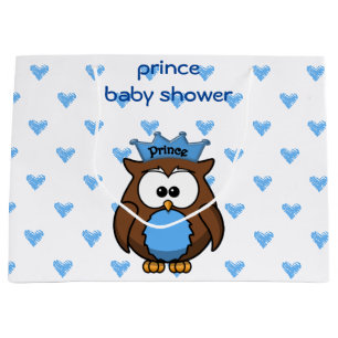 prince owl  baby shower gift bag