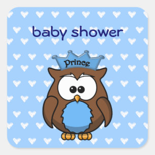 prince owl square sticker