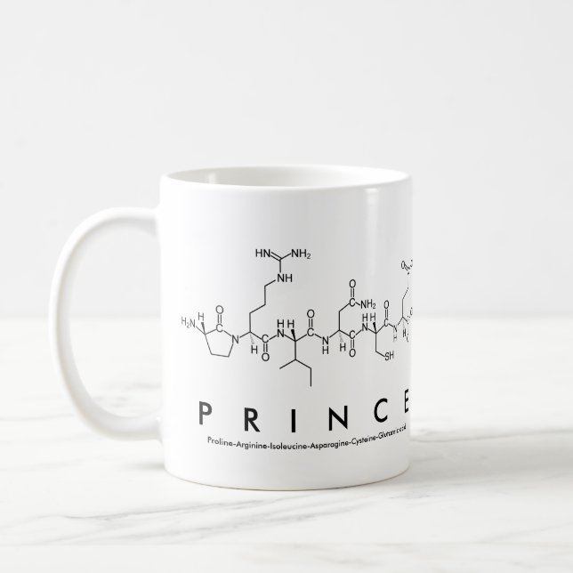Prince peptide name mug (Left)