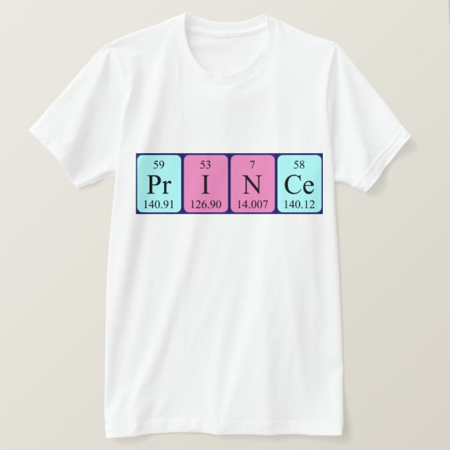 Prince periodic table name shirt (Design Front)