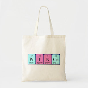 Prince periodic table name tote bag