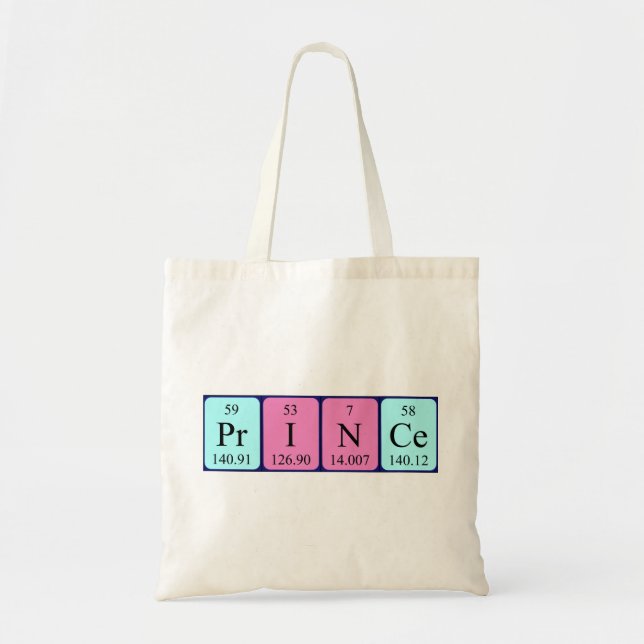 Prince periodic table name tote bag (Front)