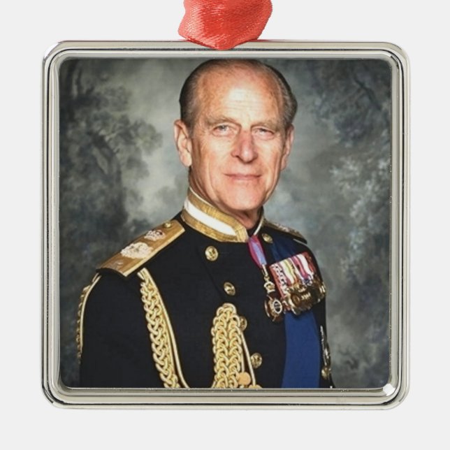 Prince Philip Metal Tree Decoration (Front)