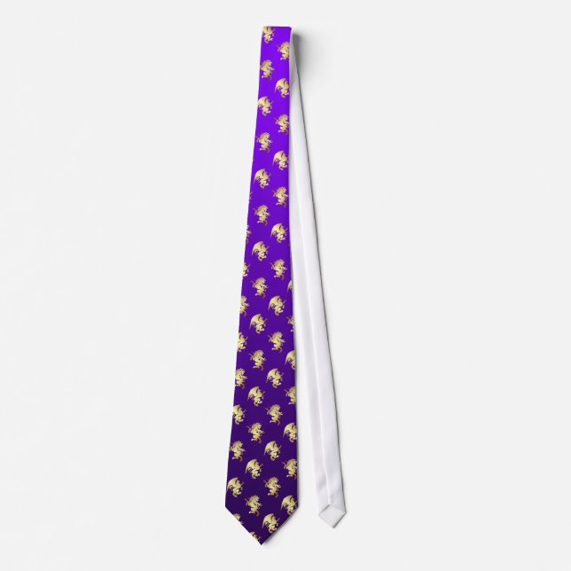 Prince & Princess Purple Gryphon Royal Mens Tie (Front)