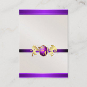 Prince & Princess Purple Jewel Table Placecard 2