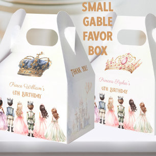 Prince Princess Twins Crown Royal Birthday Favour Box