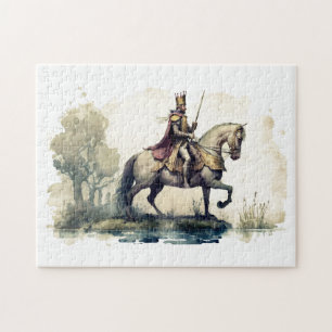 Prince riding horse jigsaw puzzle