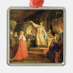 Prince Roman of Halych-Volhynia Metal Tree Decoration