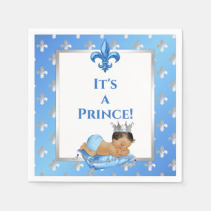 Prince Royal Baby Blue & Silver Pillow Napkin