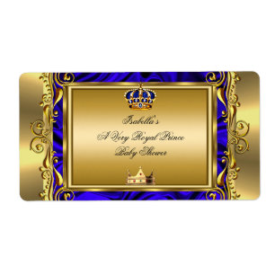 Prince Royal Blue Baby Shower Regal Gold Boy