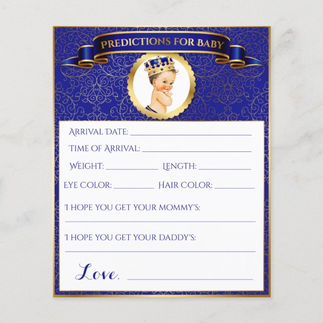 Prince Royal Blue Gold Advice Predictions Games (Front)