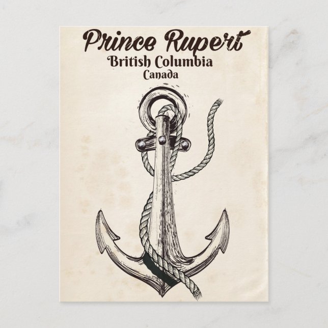 Prince Rupert, British Columbia Nautical poster Postcard (Front)