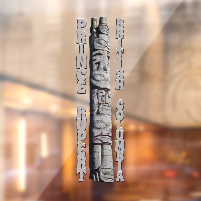 Prince Rupert Decal Canada Totem Pole Window Cling (Sheet 2)