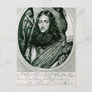 Prince Rupert of the Rhine engraved by William Postcard