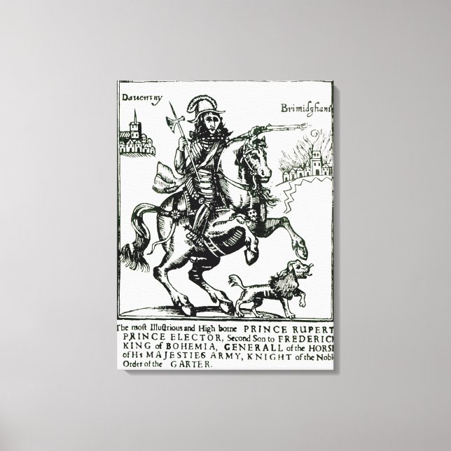 Prince Rupert on Horseback Canvas Print (Front)