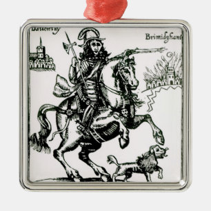 Prince Rupert on Horseback Metal Tree Decoration