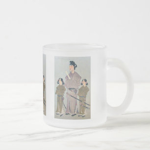 Prince Shotoku Frosted Glass Coffee Mug