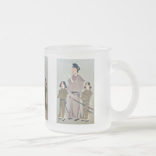 Prince Shotoku Frosted Glass Coffee Mug (Right)
