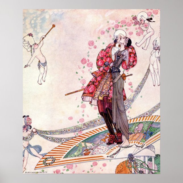 Prince Souci on the Fan by Kay Nielsen Poster (Front)