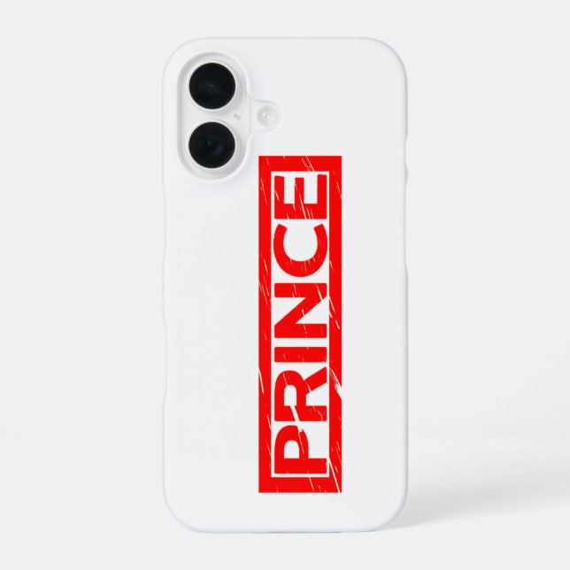 Prince Stamp iPhone 16 Case (Back)