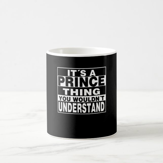 PRINCE Surname Personalised Gift Coffee Mug (Center)