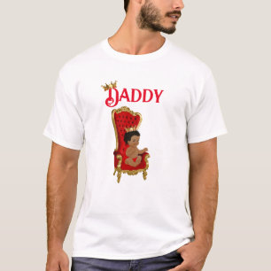 Prince Throne Red Gold African American Baby Boy T-Shirt