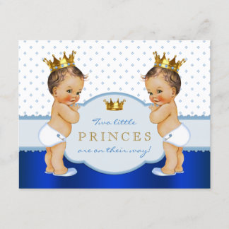 Prince Twin Baby Shower Invitation