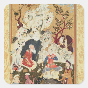 Prince visiting an Ascetic Square Sticker