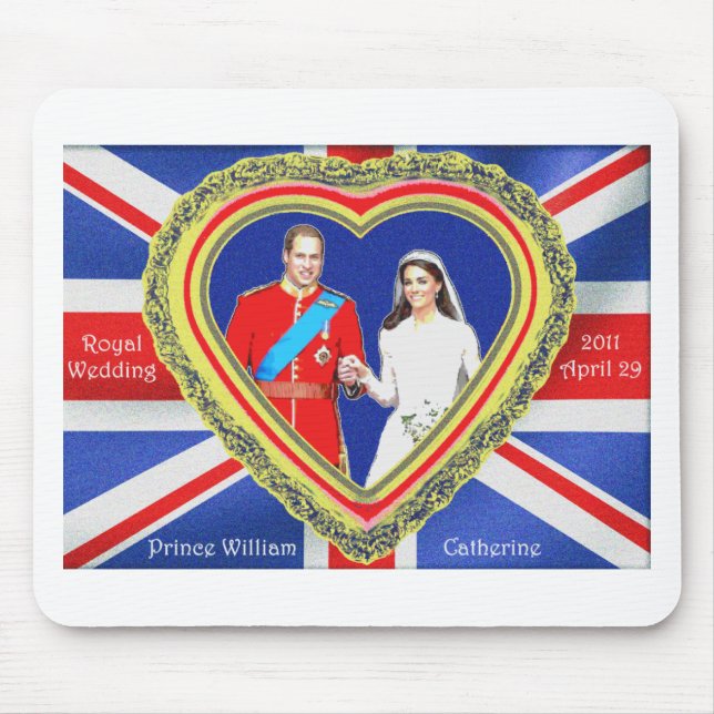 Prince William and Catherine Royal Wedding Mouse Mat (Front)