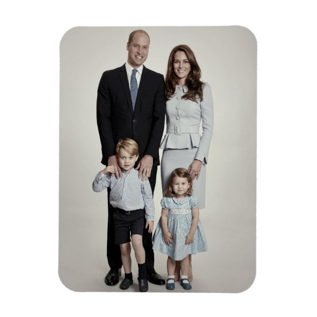 Prince William and family Dec 2017 stylised Magnet (Vertical)