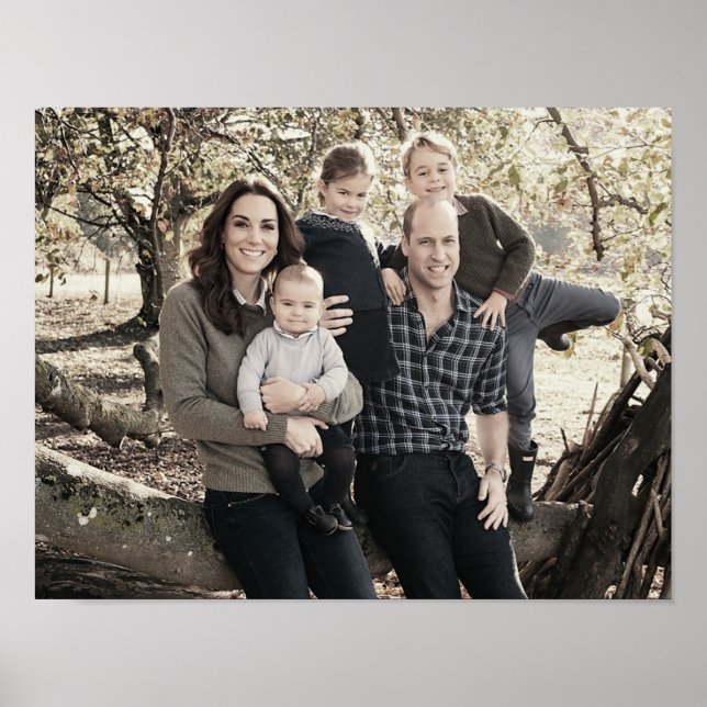 Prince William and family Dec 2018 stylised Poster (Front)