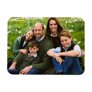 Prince William and family Dec 2025 stylized Magnet