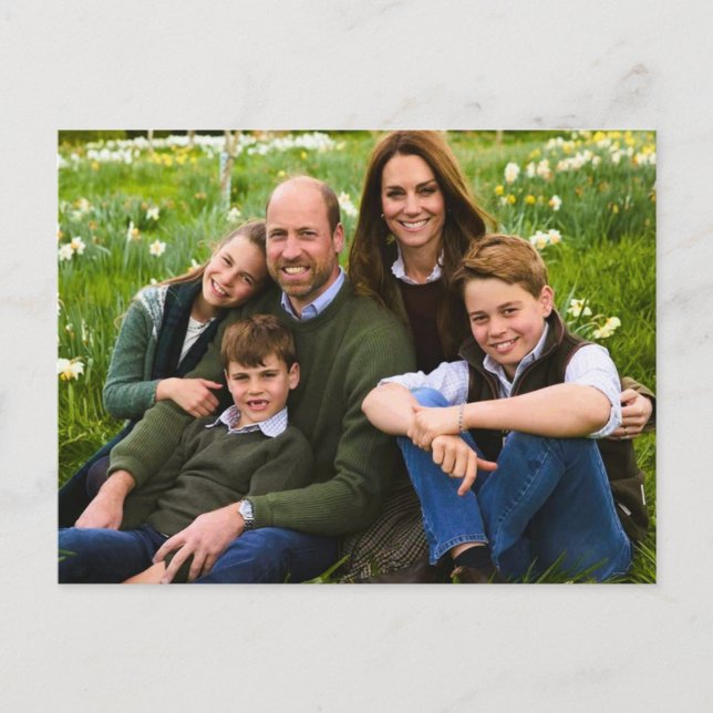 Prince William and family Dec 2025 stylized Postcard (Front)