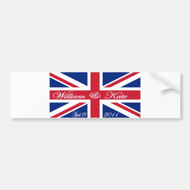 Prince William and Kate Bumper Sticker (Front)