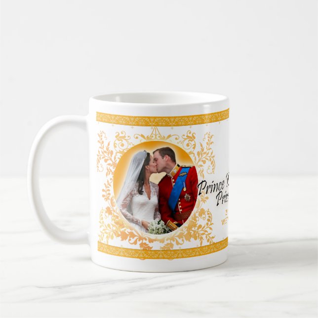 Prince William & Catherine Wedding Kiss Mug (Left)