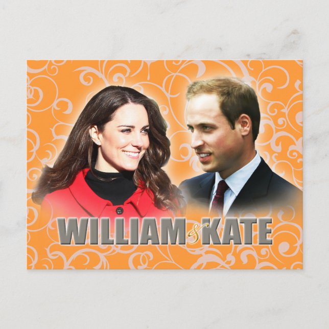 Prince William & Kate Middleton Postcard (Front)