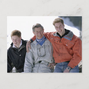 Princes Charles William Harry 2005 Postcard